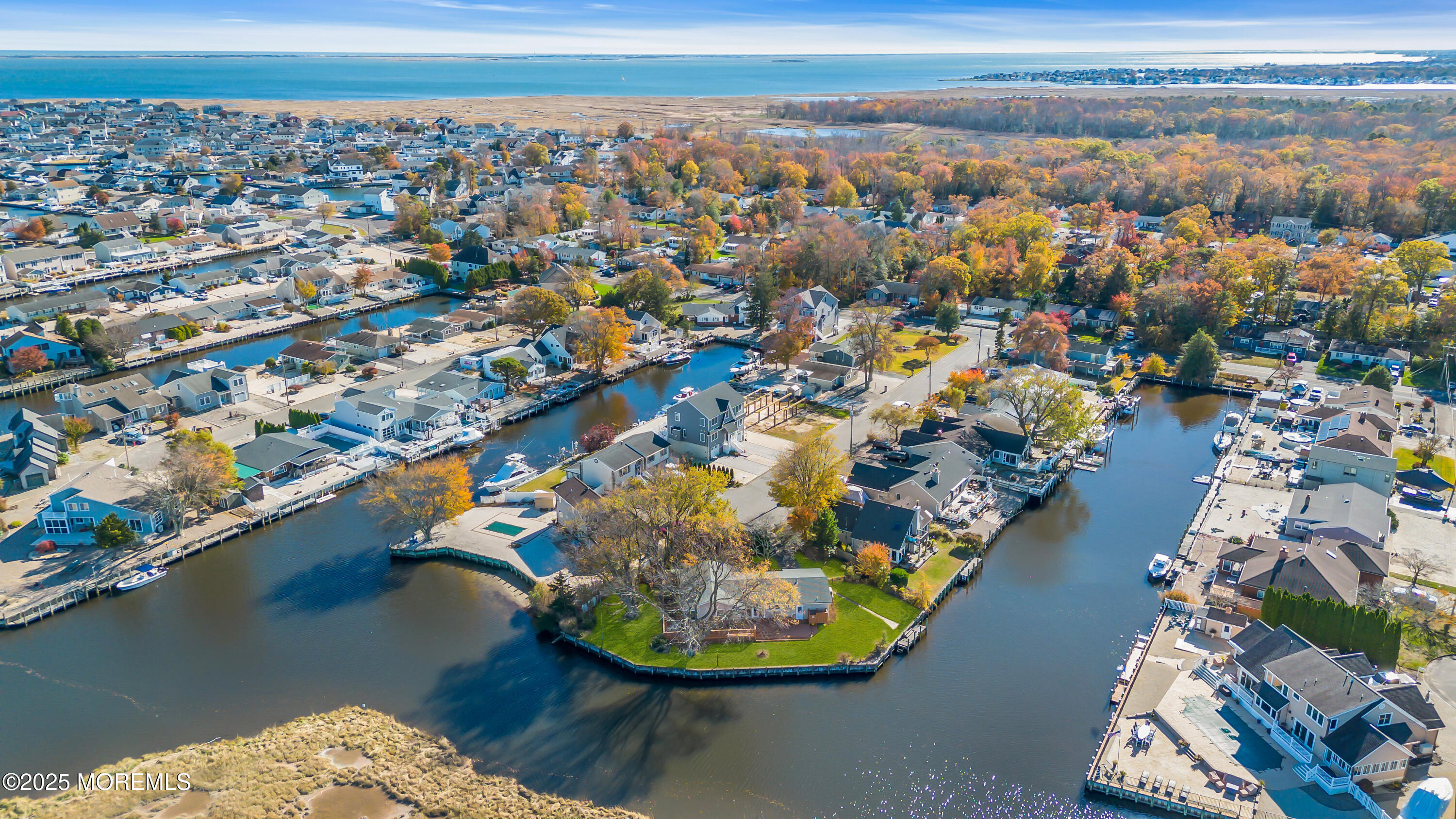 607 Ranger Drive Forked River, NJ 08731 - Photo 34 of 38 an aerial view of a house with a lake view