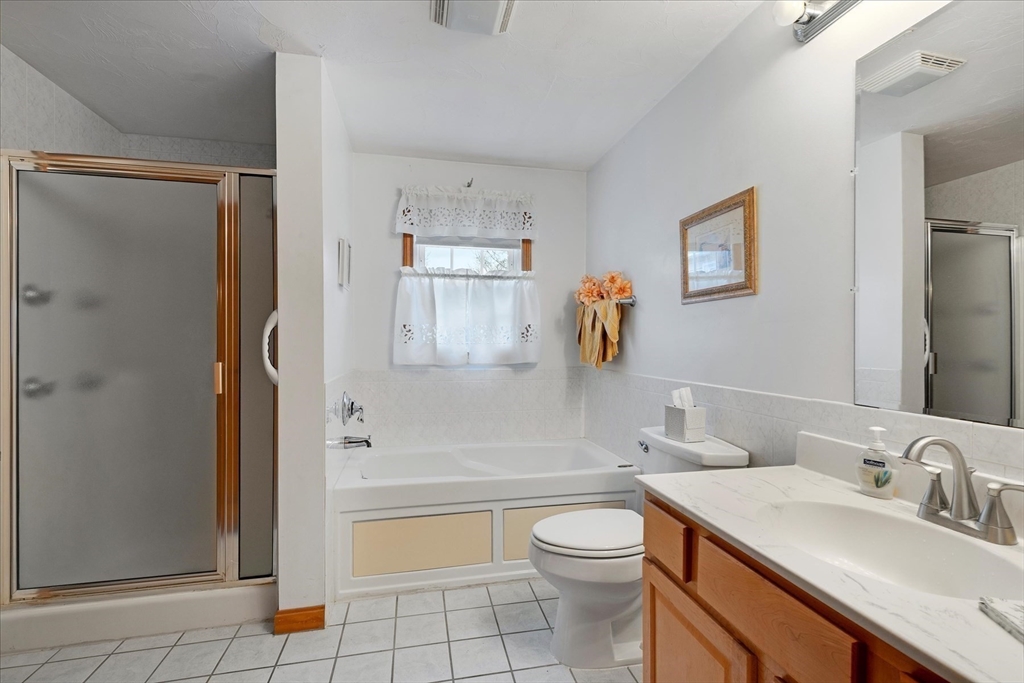 195 High Street Randolph, MA 02368 - Photo 18 of 42 a bathroom with a sink a toilet and shower