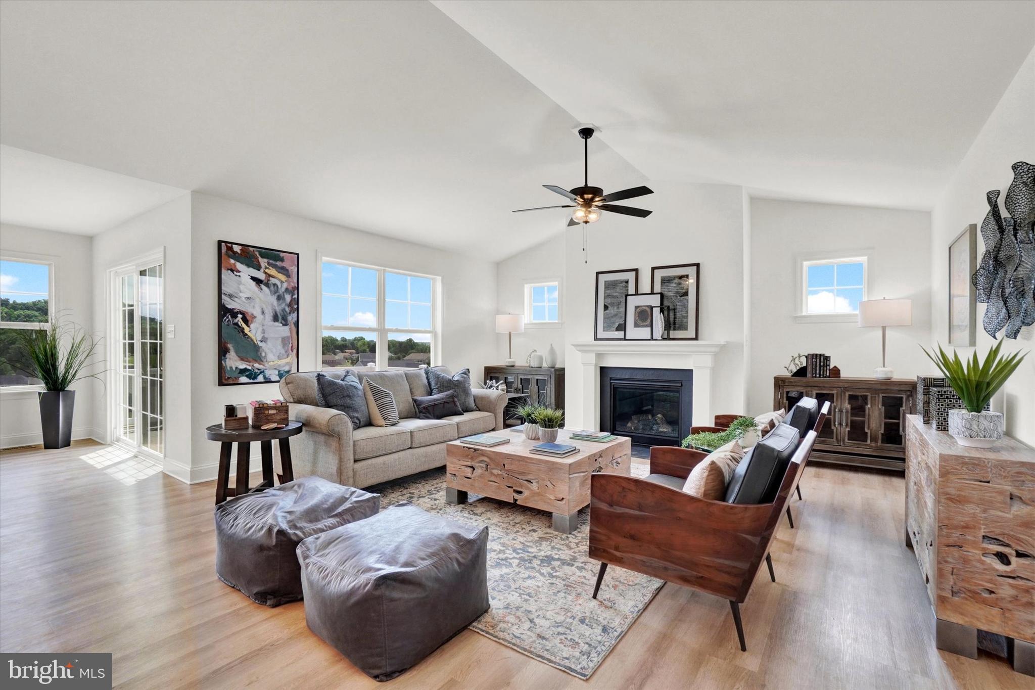 448 Springhouse Lane York, PA 17406 - Photo 9 of 43 Vaulted Ceiling Family Room with Fireplace