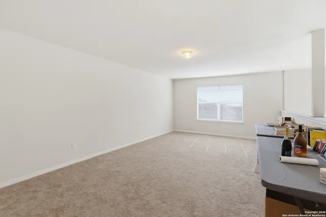 an empty room with a window