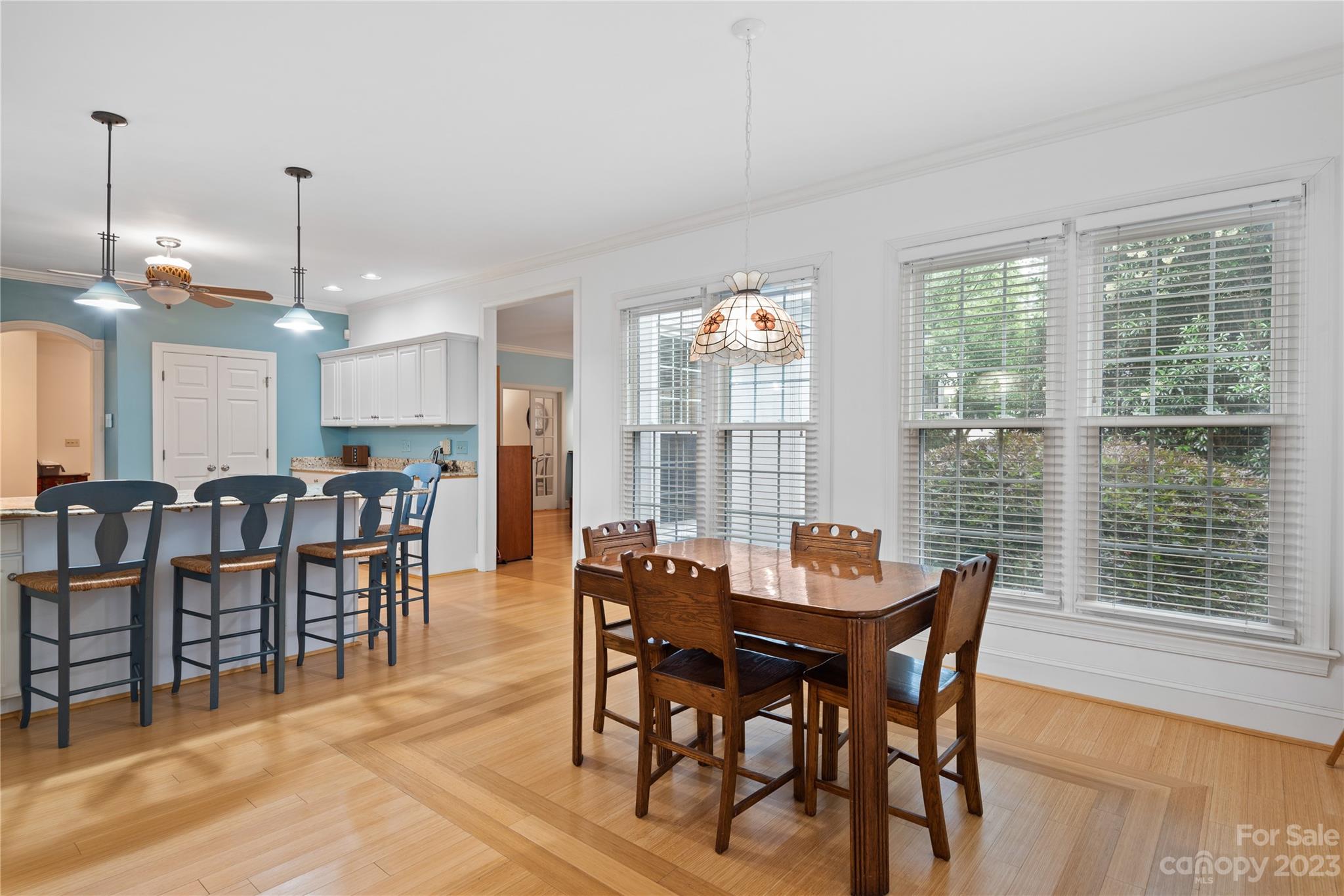7604 Bosham Lane Charlotte, NC 28270 - Photo 17 of 39 a view of a dining room with furniture window and outside view