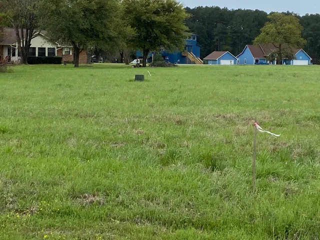 a view of yard with ocean view