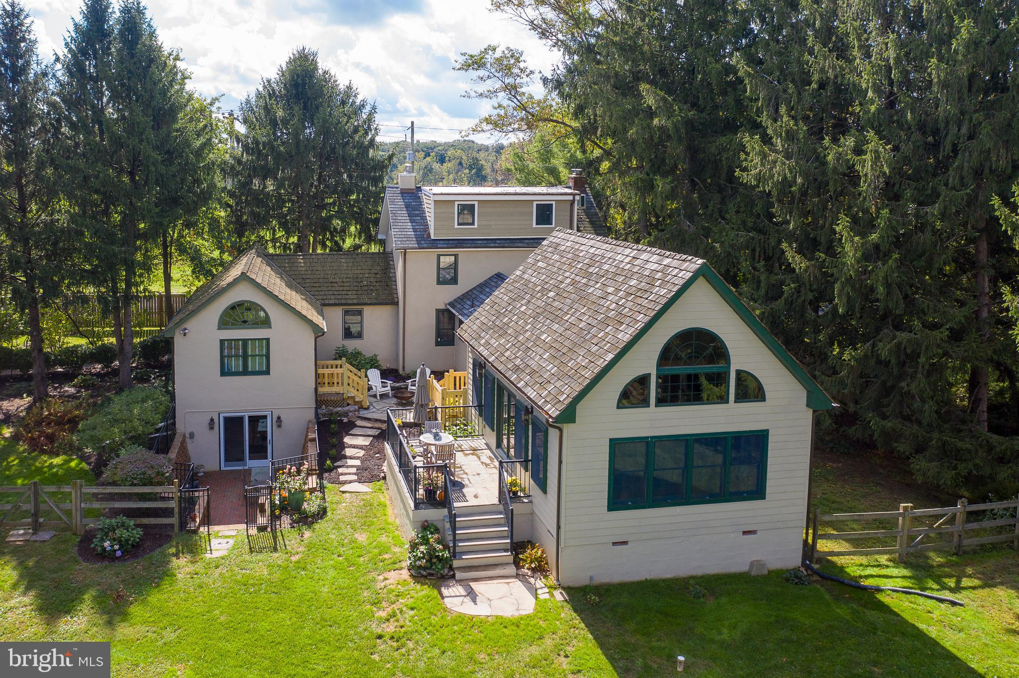 1601 Forest Grove Road Furlong, PA 18925 - Photo 3 of 57 a aerial view of a house with a yard potted plants and a table and chair