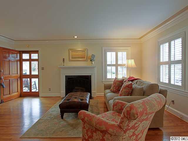 2012 Club Road Charlotte, NC 28205 - Photo 2 of 15 a living room with furniture and a fireplace