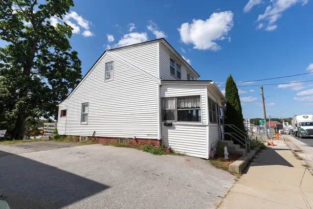a view of a house with a patio