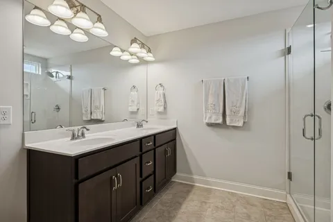 a front view of a house with patio