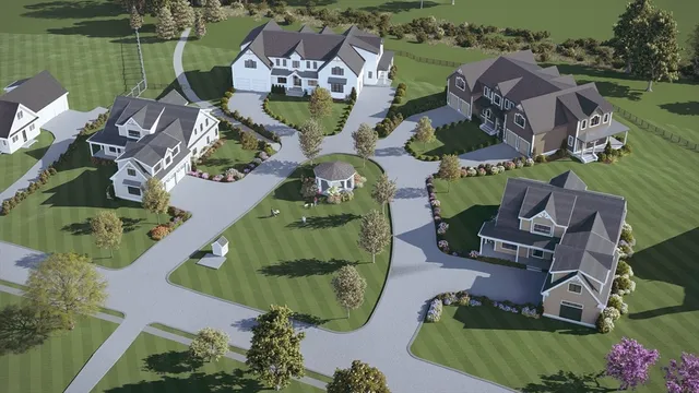 an aerial view of a house having outdoor space