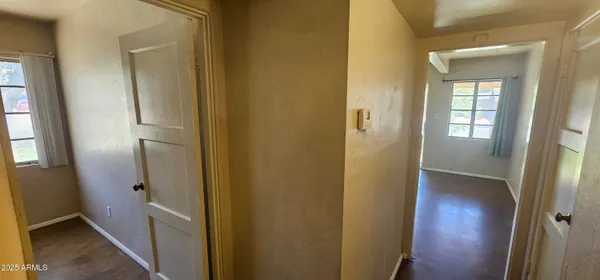 an empty room with a window