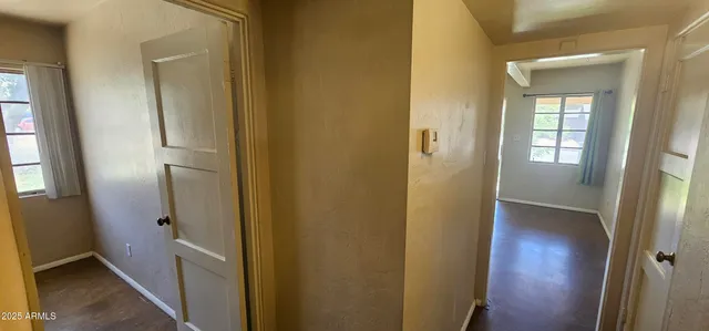 an empty room with a window