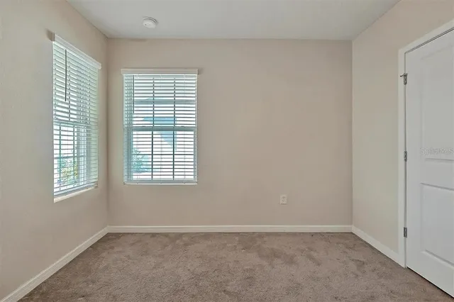 an empty room with a window