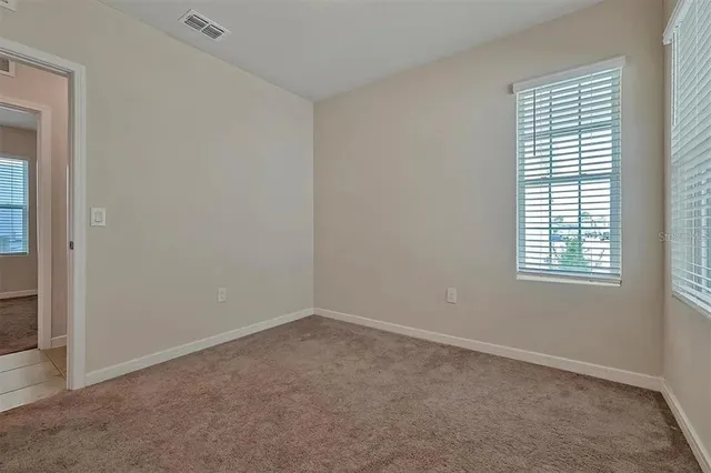 an empty room with a window