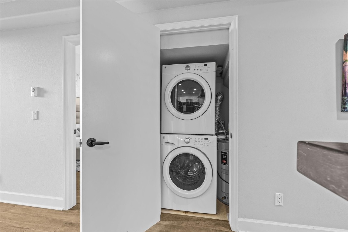 1724 Ski Time Square Drive, Unit R6 Steamboat Springs, CO 80487 - Photo 27 of 39 a view of a hallway with washer and dryer