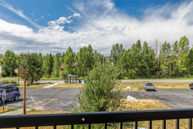 a view of a yard with an outdoor space