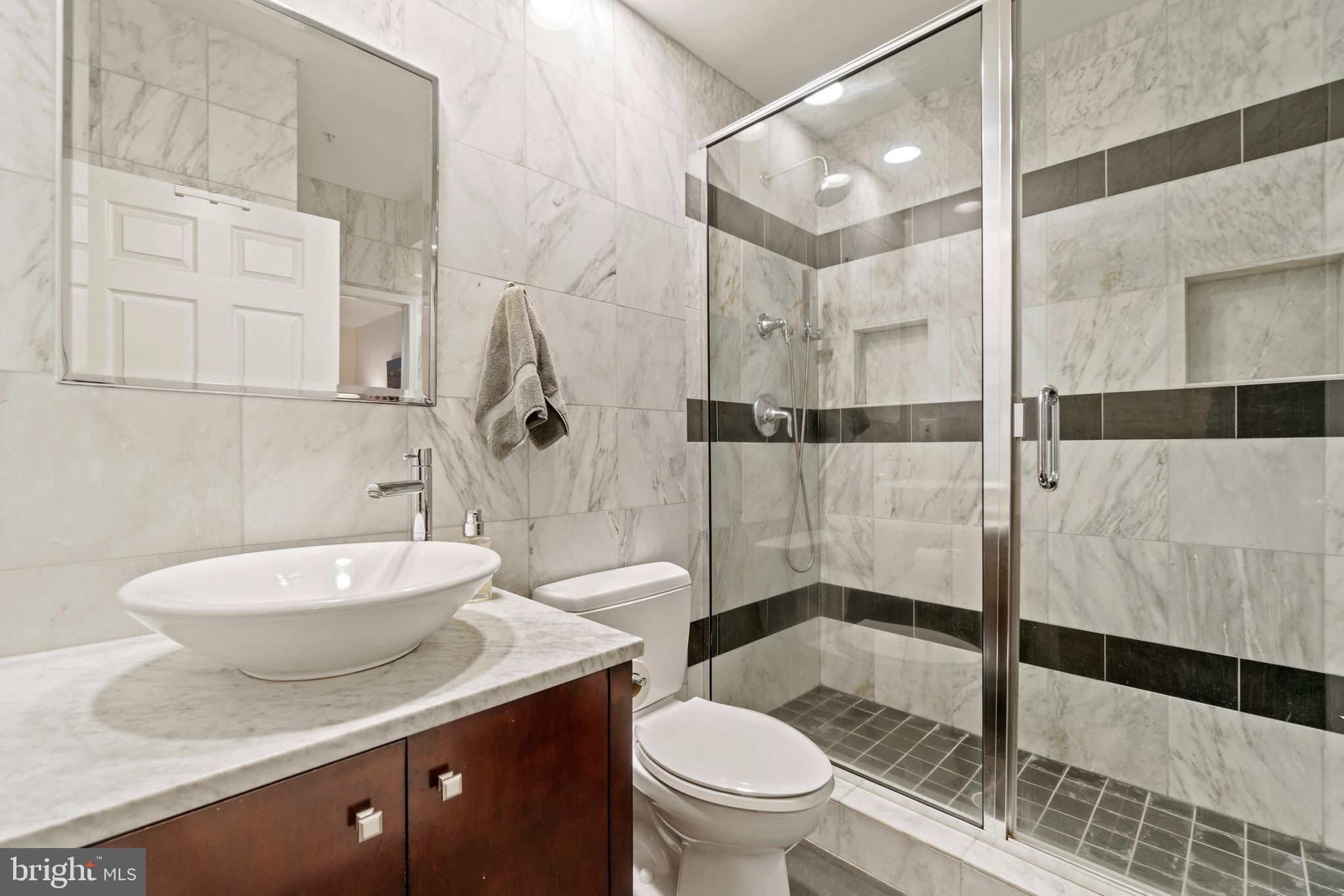 1301 Garden Wall Court, Unit 901 Reston, VA 20194 - Photo 16 of 30 Primary bathroom with Glass enclosed shower