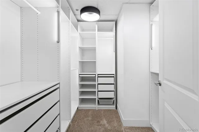 a view of a walk in closet