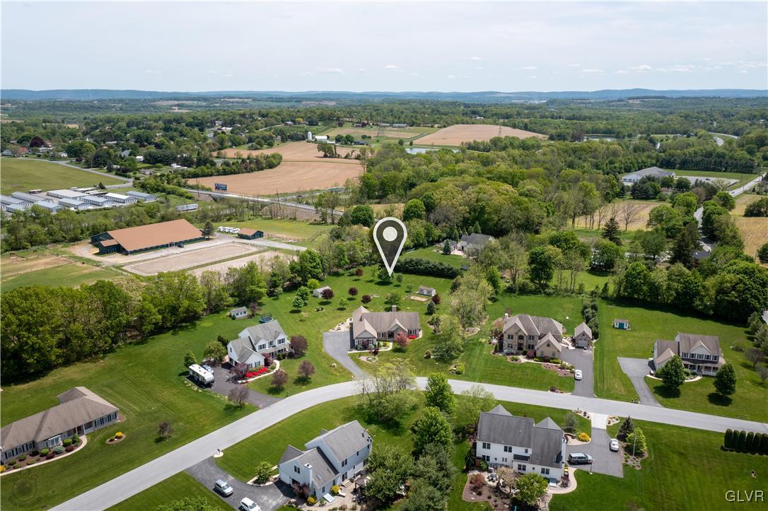 212 Bushkill Ridge Road Wind Gap, PA 18091 - Photo 36 of 36 an aerial view of a city with lots of residential buildings ocean and mountain view in back