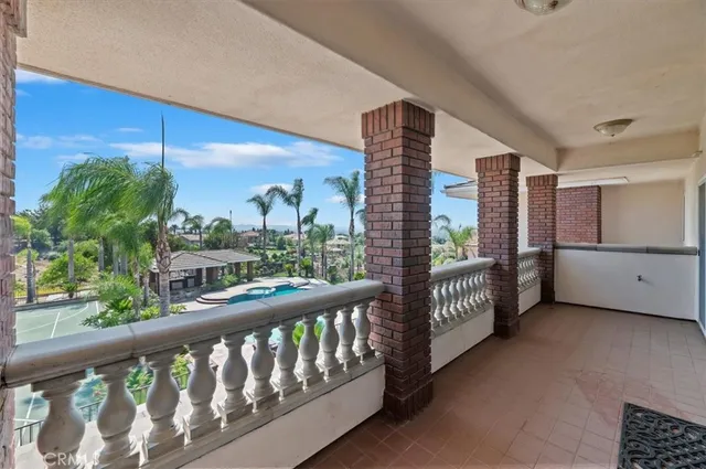 a garden view with a potted plants