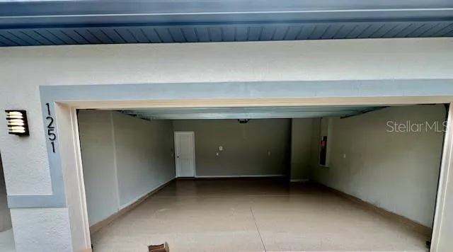 a view of a garage