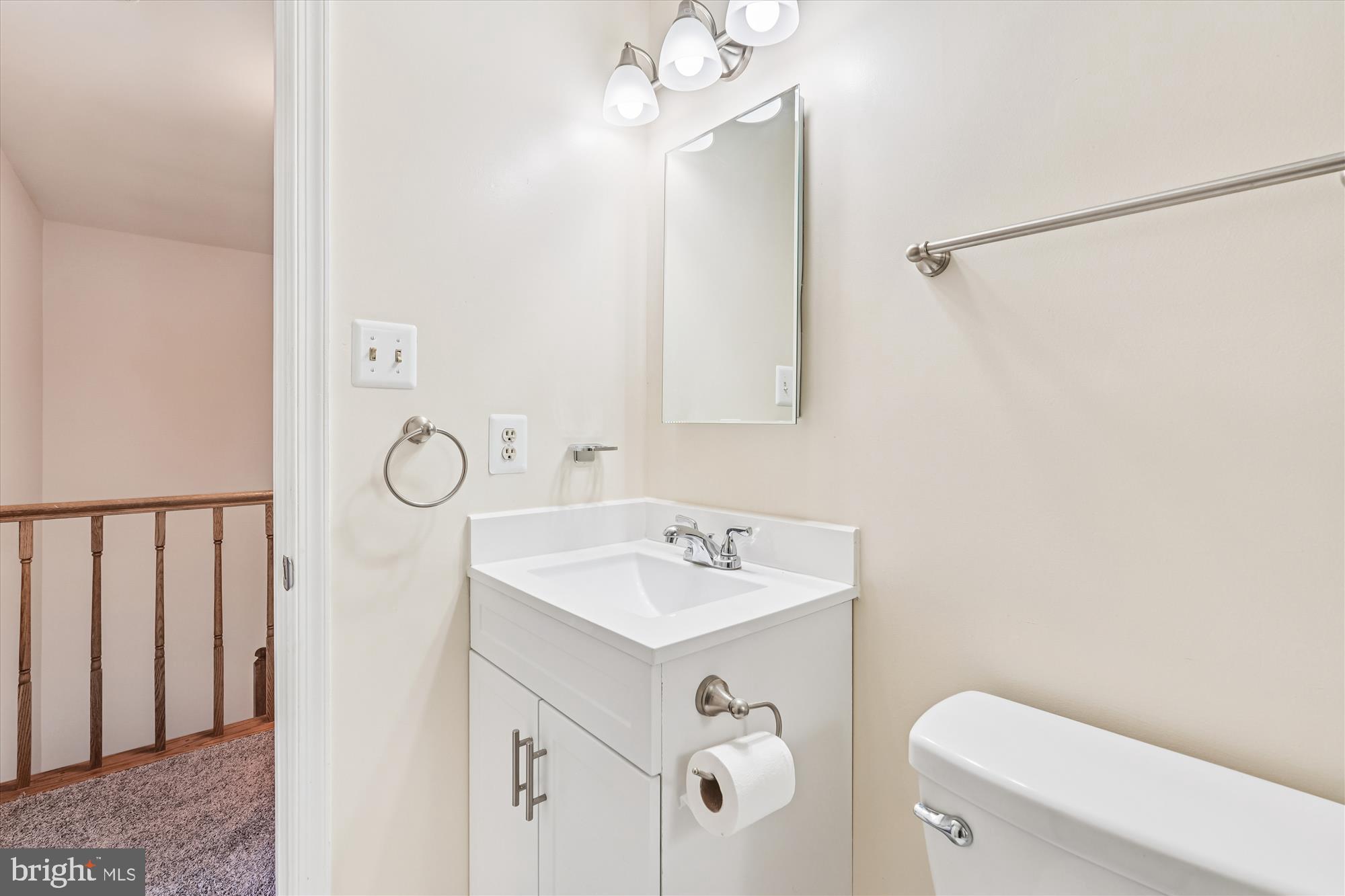 10602 Chisholm Landing Terrace Gaithersburg, MD 20878 - Photo 16 of 46 a bathroom with a sink a toilet and a mirror