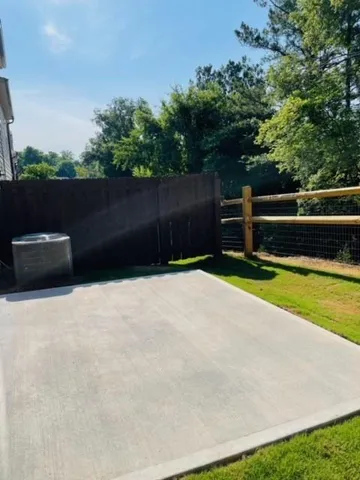 a backyard of a house