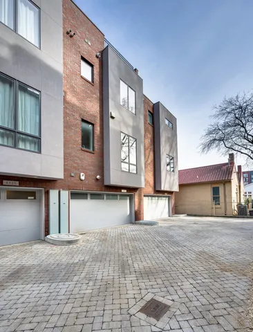 a front view of a multi story building