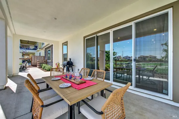 a outdoor space with furniture