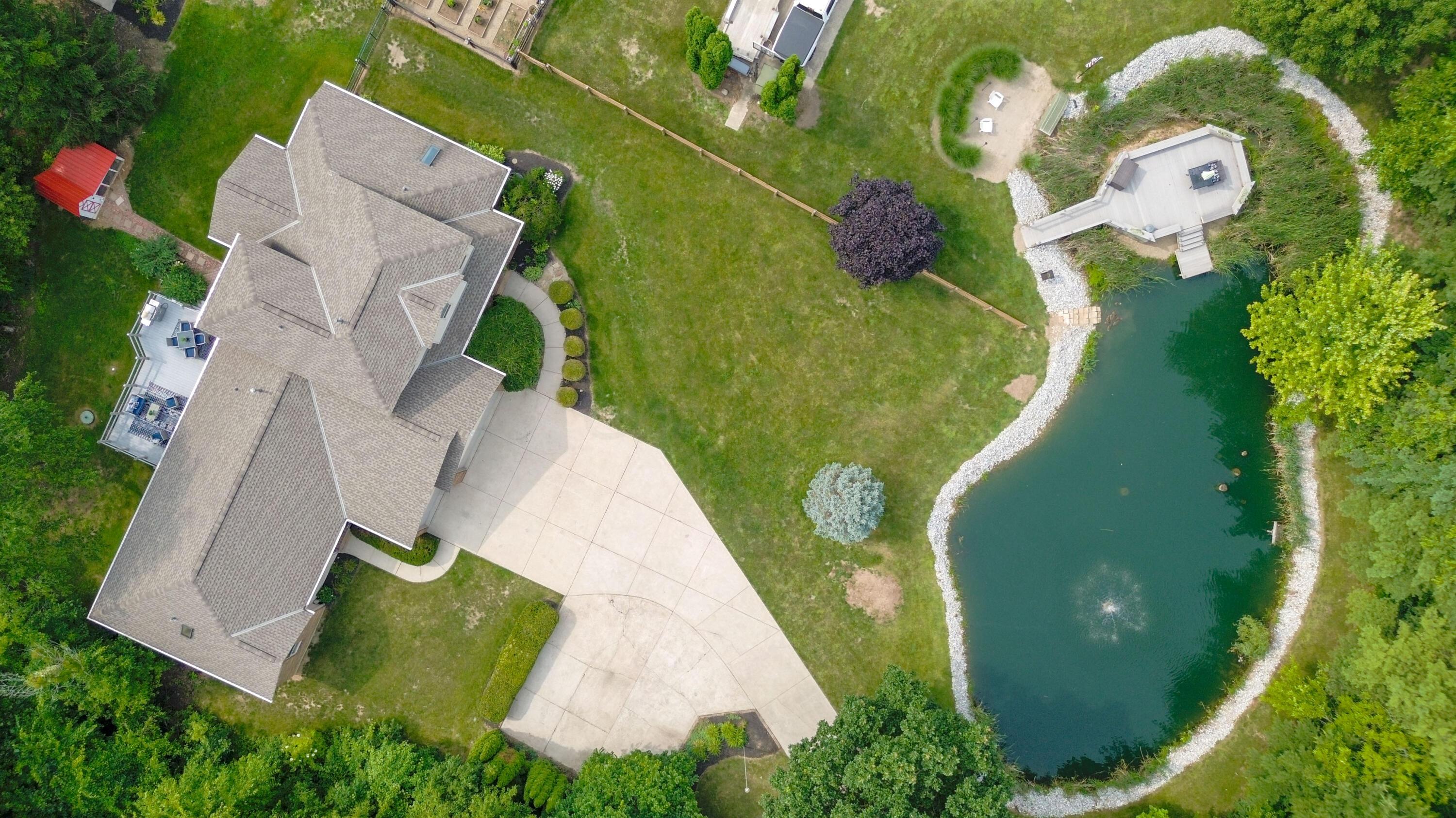 10216 Taylor Road Southwest Etna, OH 43068 - Photo 63 of 69 Aerial View/ Shared Pond