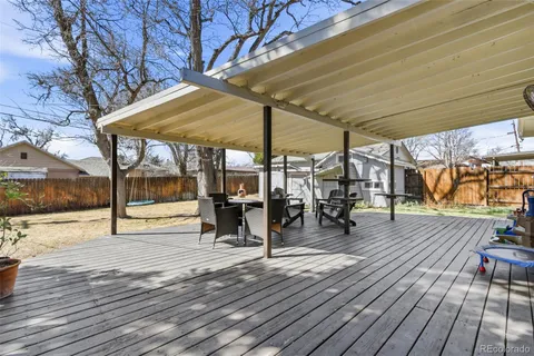 a view of outdoor space with seating space