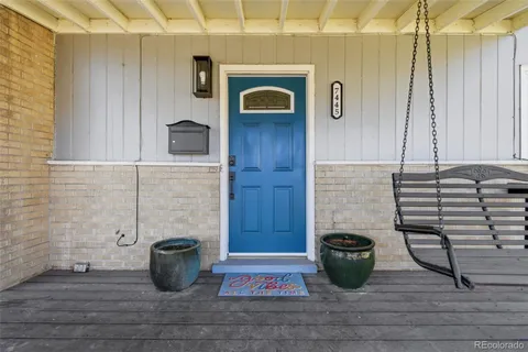 a view of a door of the house