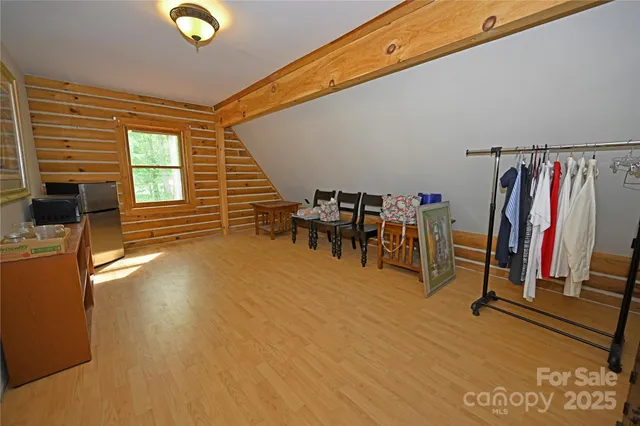 a view of backyard with green space