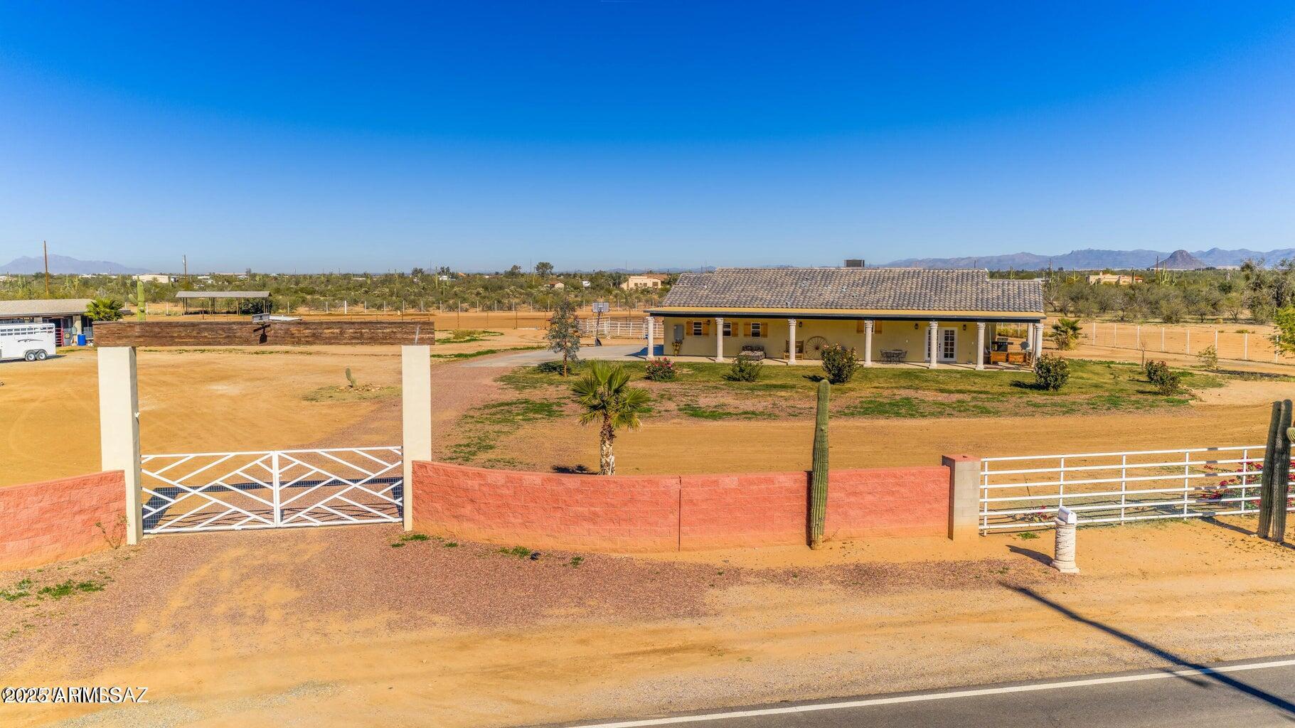 a view of a swimming pool with an ocean view