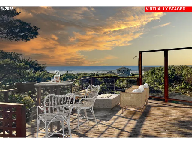 a view of a terrace with furniture