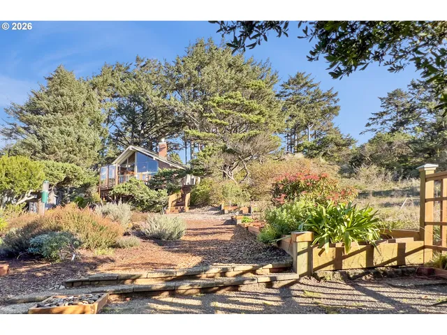 a view of a green yard