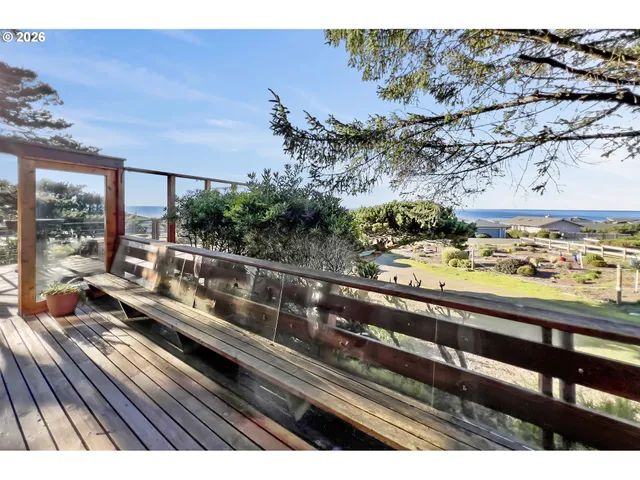 a view of swimming pool from a balcony