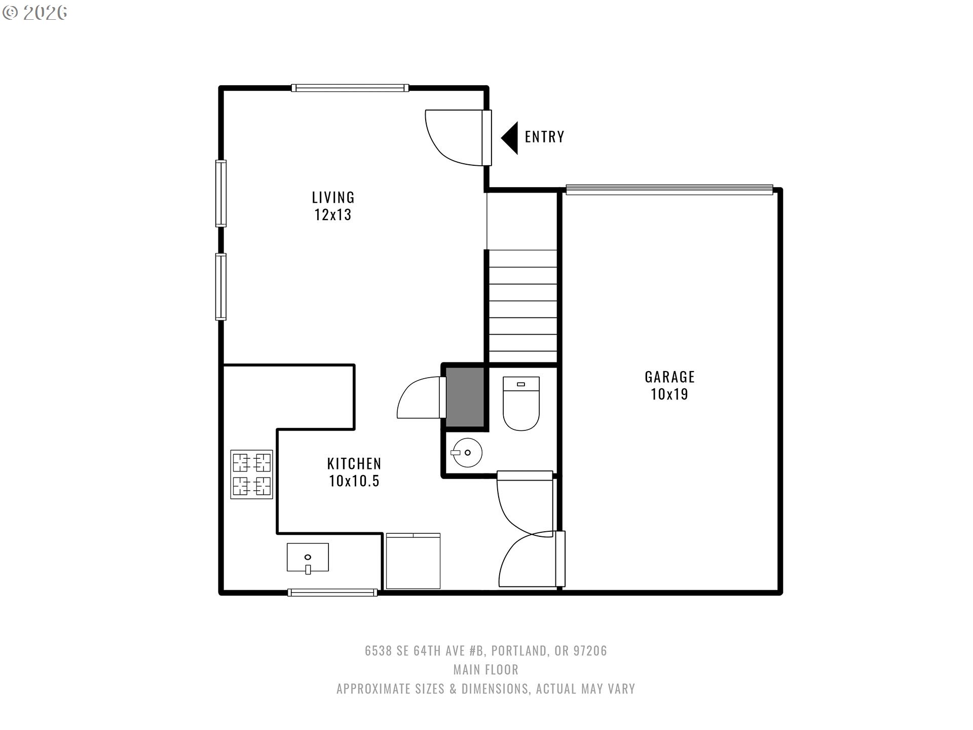 6538 Southeast 64th Avenue, Unit B Portland, OR 97206 - Photo 28 of 29 Floor Plan
