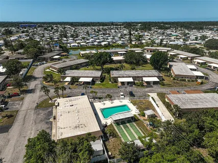 an aerial view of a city