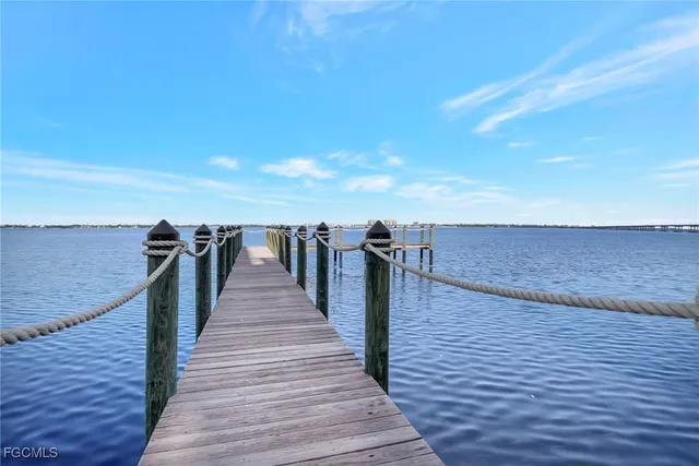 a view of wooden floor with a wooden bridge