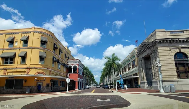 a front view of a building