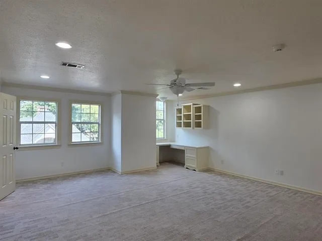 an empty room with a space