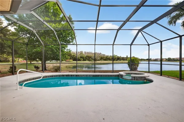 a view of outdoor space with swimming pool