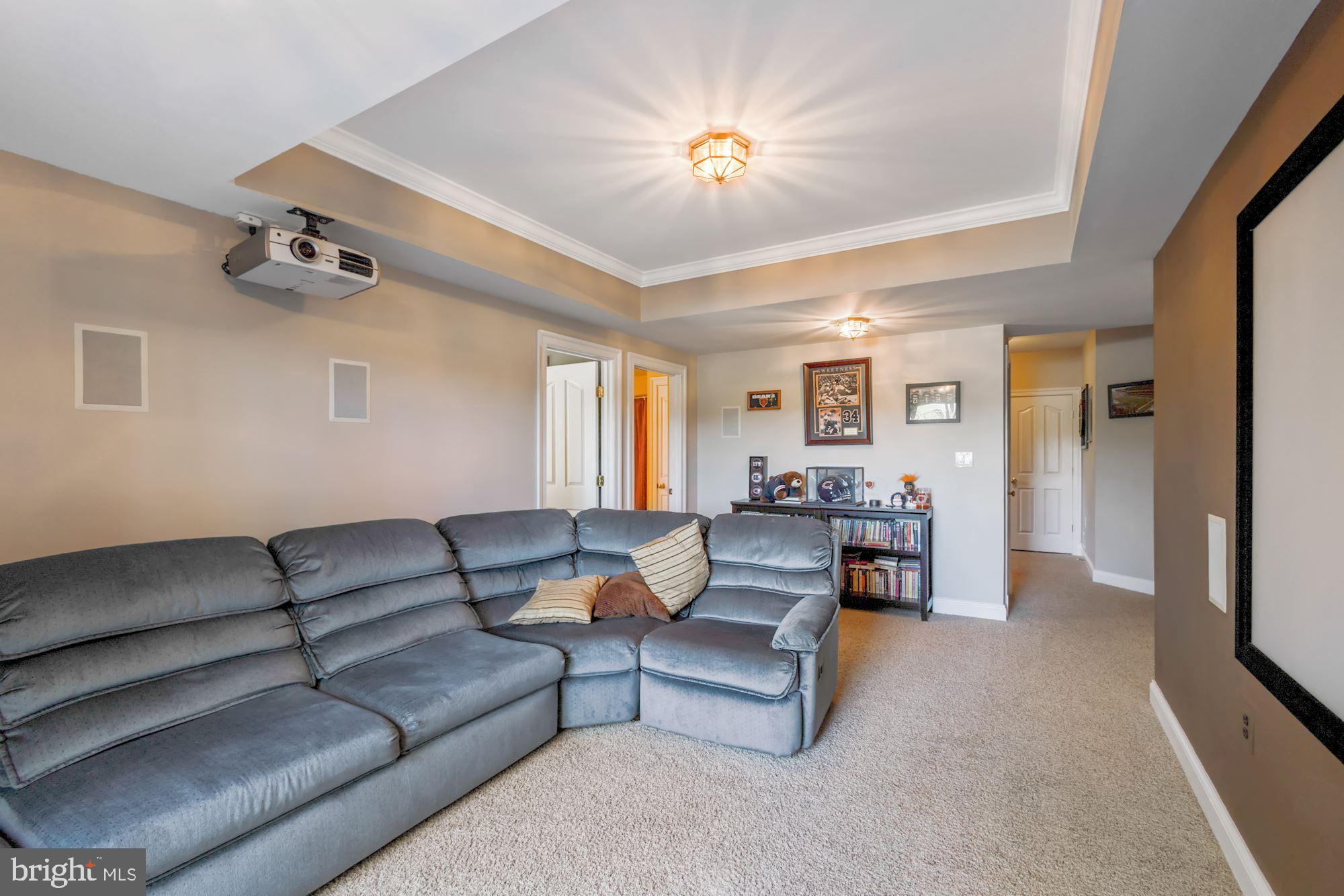 604 Glenmeade Circle Purcellville, VA 20132 - Photo 38 of 54 Rec room projector, screen & surround sound convey