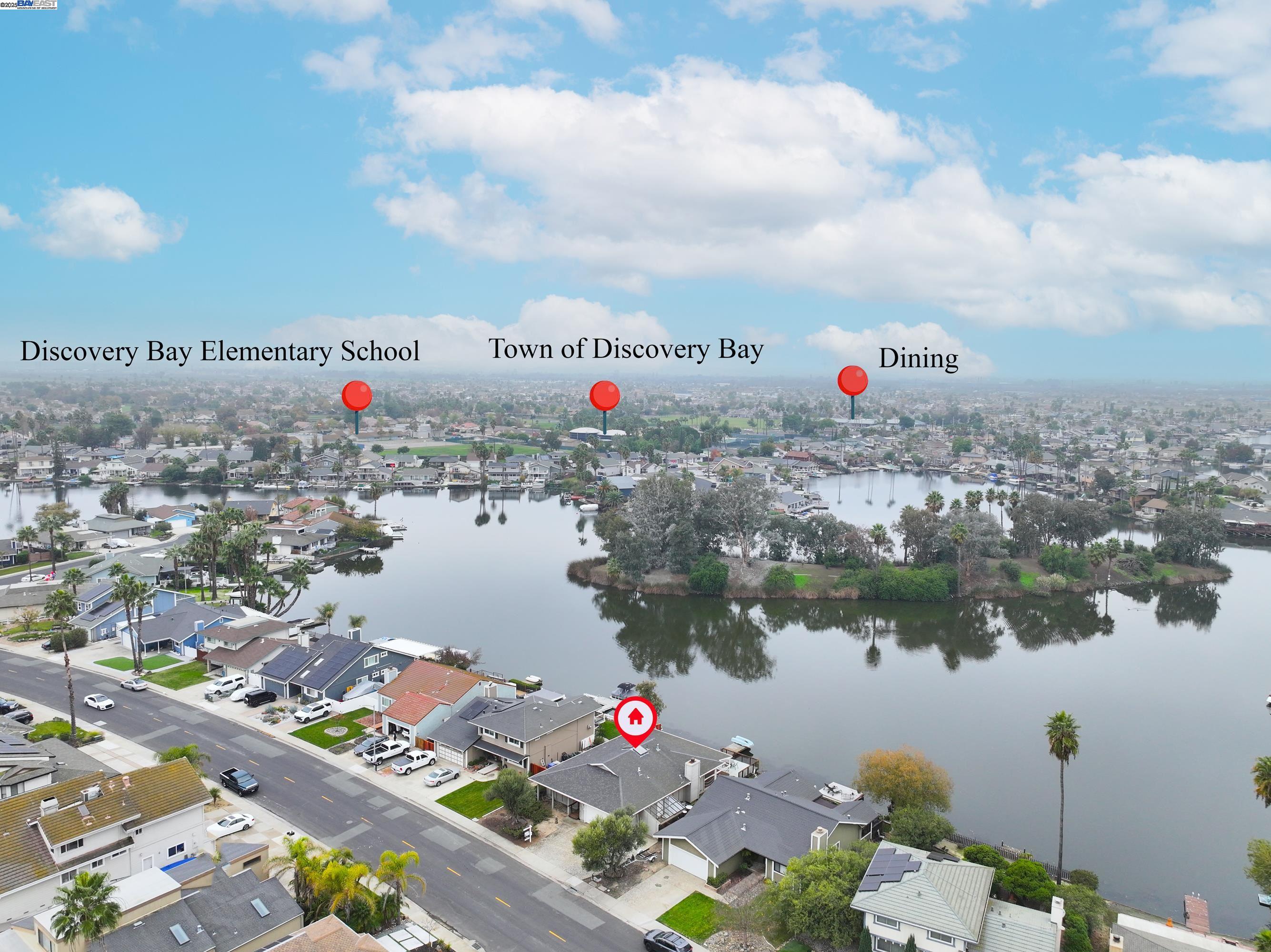 1402 Willow Lake Road Discovery Bay, CA 94505 - Photo 32 of 33 an aerial view of city and lake