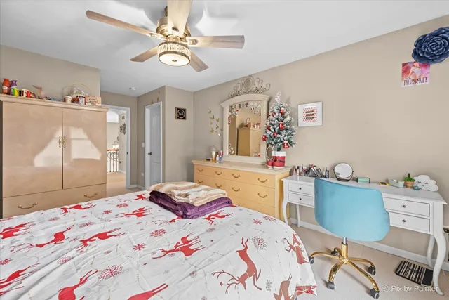 a view of a garage with chairs
