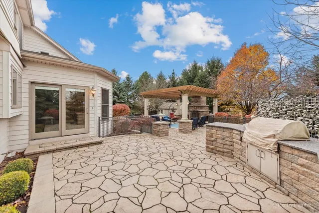 an aerial view of residential building with outdoor space