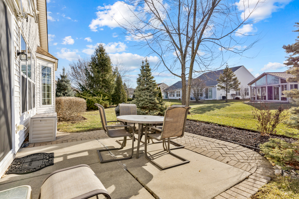 13567 Morgan Way Huntley, IL 60142 - Photo 21 of 26 a view of a patio with couches table and chairs and potted plants