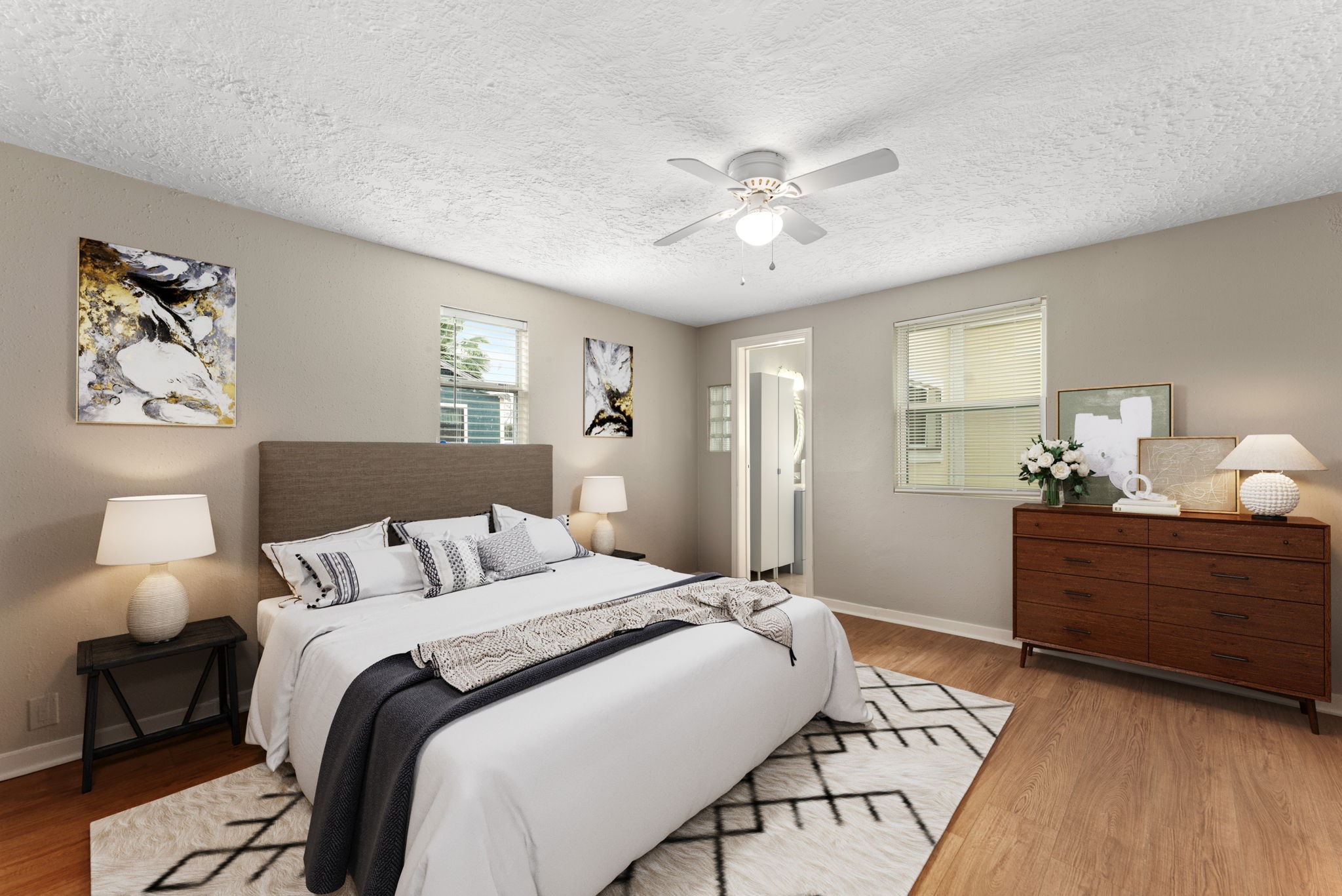 5311 Gano Street Houston, TX 77009 - Photo 22 of 35 a bed room with a bed and a window