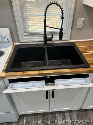 a close view of utility room