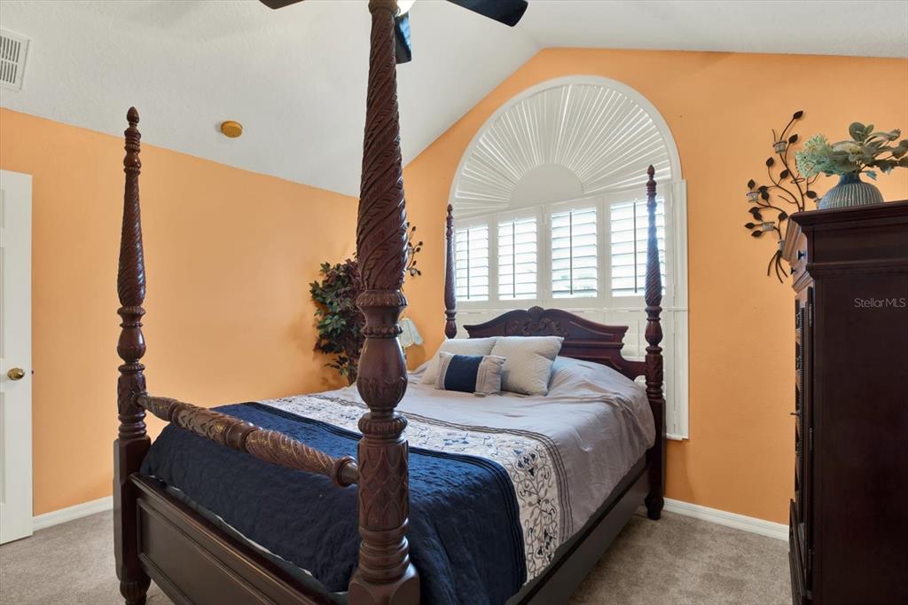 2021 Meadow Rue Court Trinity, FL 34655 - Photo 18 of 41 a bedroom with a large window and a potted plant