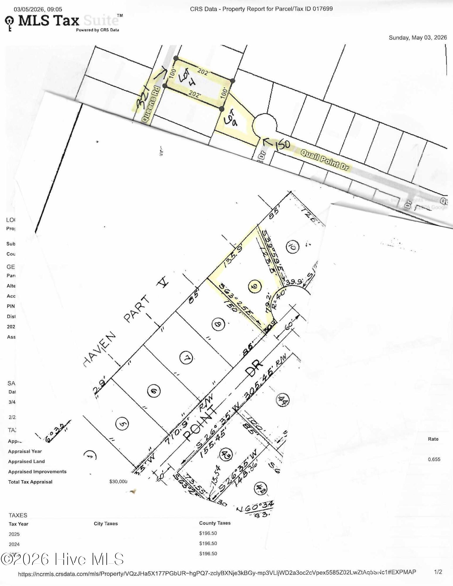 321 Queens Road Hubert, NC 28539 - Photo 1 of 1 Map of Lots