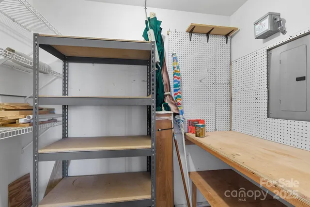 a view of storage and utility room